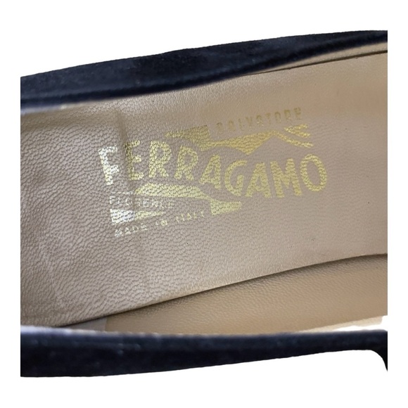 Salvatore Ferragamo pebble block heel shoes 91/2 B - Picture 13 of 16